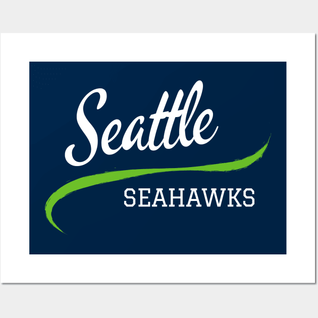 Seahawks Retro Wall Art by CityTeeDesigns